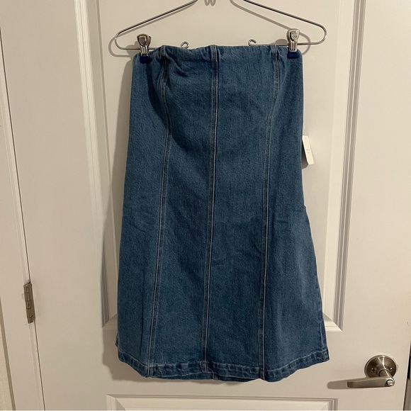 NEW Altar’d State Denim Strapless Mini Dress Size XXL NWT - Picture 6 of 8